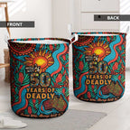 NAIDOC Week 26 Laundry Basket 50 Years of Deadly Aboriginal Motif
