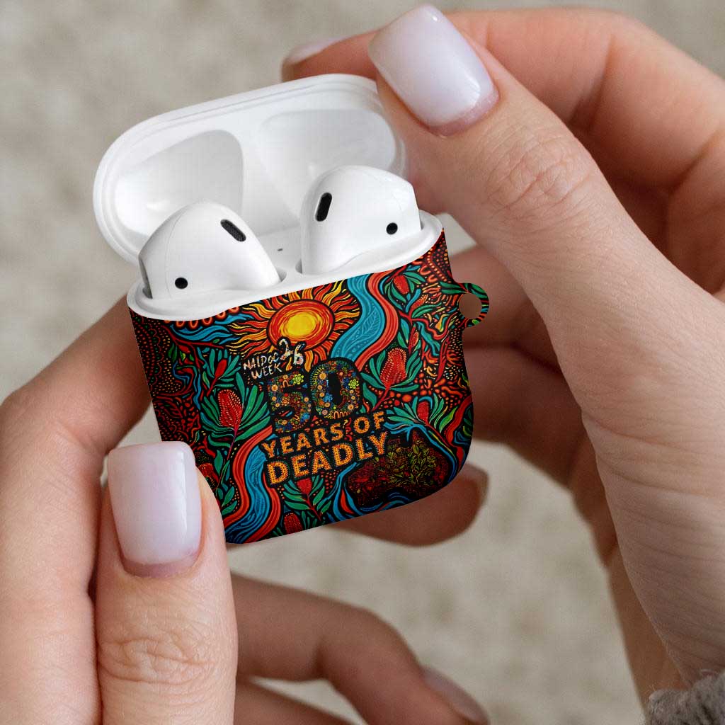 NAIDOC Week 26 AirPods Case 50 Years of Deadly Aboriginal Motif