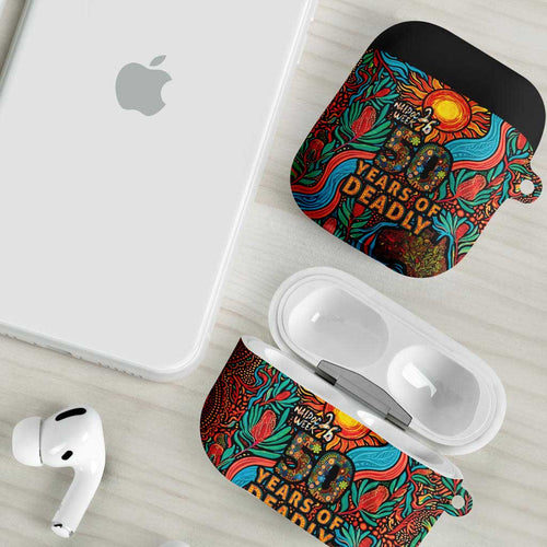 NAIDOC Week 26 AirPods Case 50 Years of Deadly Aboriginal Motif