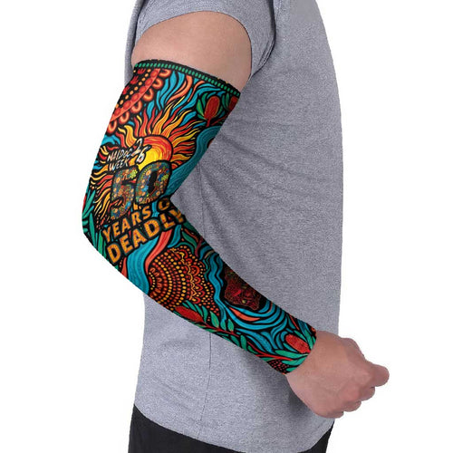 NAIDOC Week 26 Arm Sleeves 50 Years of Deadly Aboriginal Motif