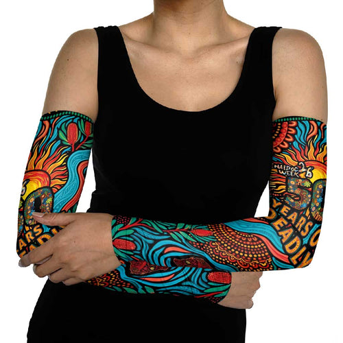 NAIDOC Week 26 Arm Sleeves 50 Years of Deadly Aboriginal Motif