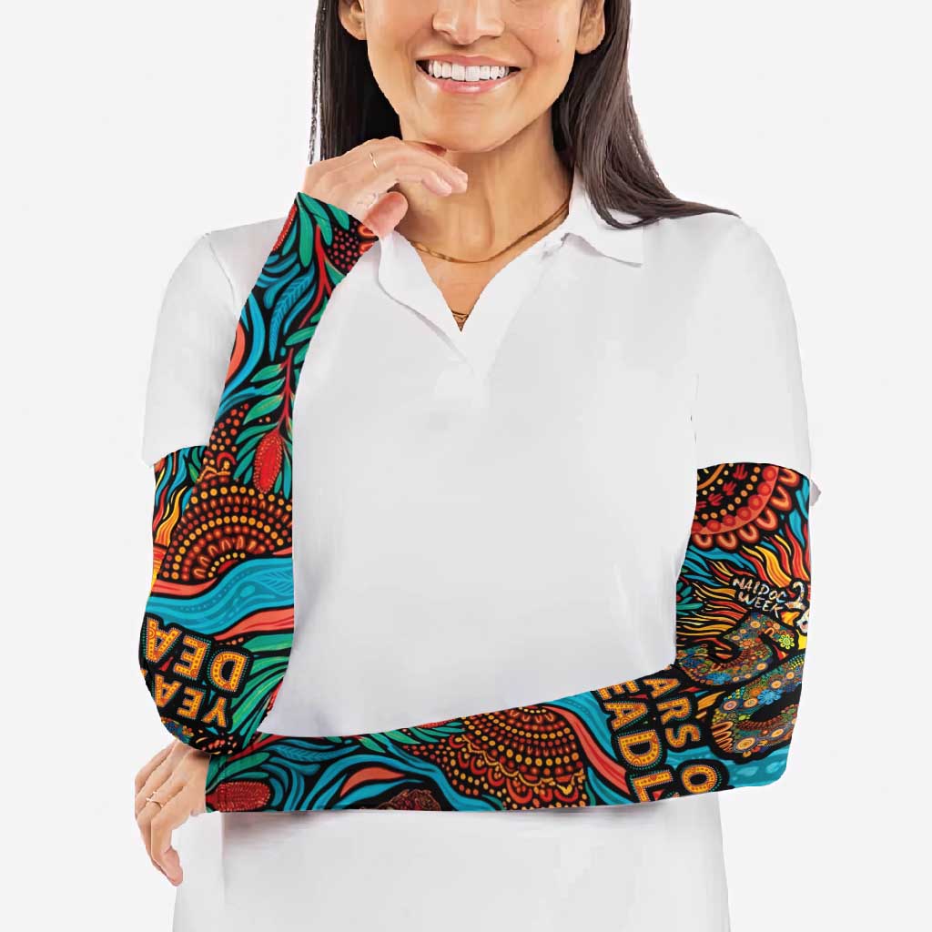 NAIDOC Week 26 Arm Sleeves 50 Years of Deadly Aboriginal Motif