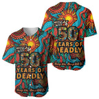 NAIDOC Week 26 Baseball Jersey 50 Years of Deadly Aboriginal Motif