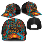 NAIDOC Week 26 Baseball Net Cap 50 Years of Deadly Aboriginal Motif