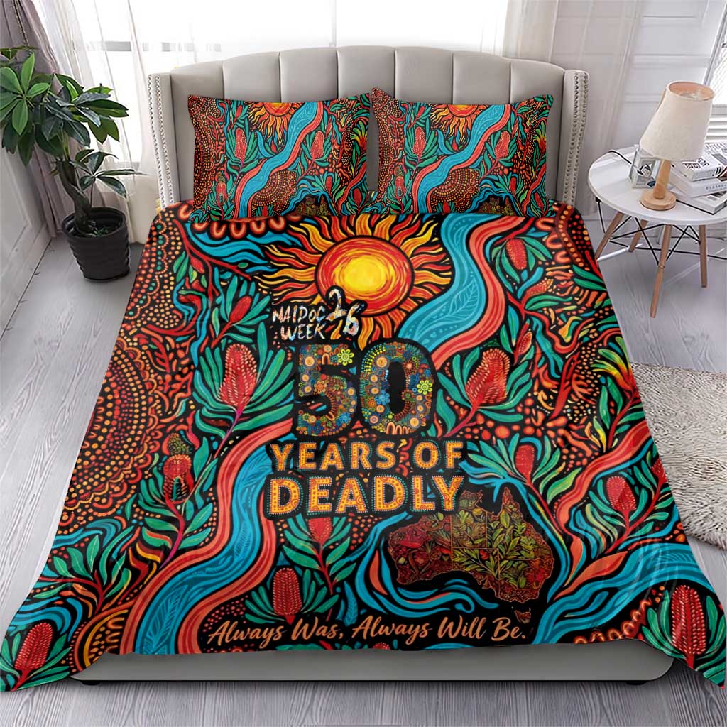 NAIDOC Week 26 Bedding Set 50 Years of Deadly Aboriginal Motif