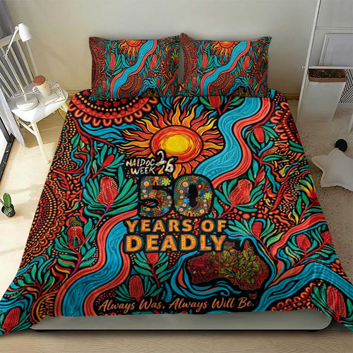 NAIDOC Week 26 Bedding Set 50 Years of Deadly Aboriginal Motif
