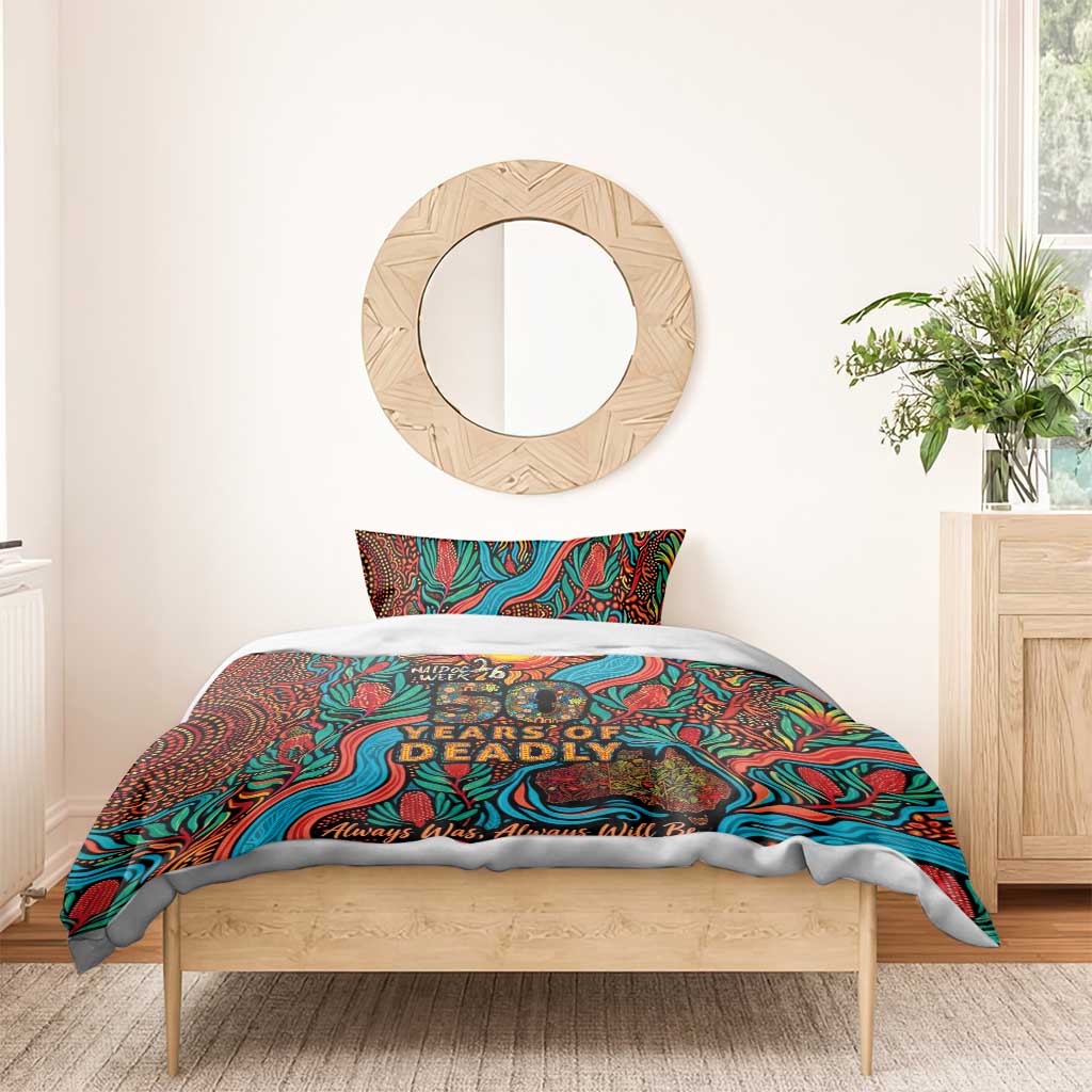 NAIDOC Week 26 Bedding Set 50 Years of Deadly Aboriginal Motif