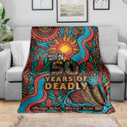 NAIDOC Week 26 Blanket 50 Years of Deadly Aboriginal Motif