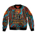NAIDOC Week 26 Bomber Jacket 50 Years of Deadly Aboriginal Motif