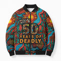 NAIDOC Week 26 Bomber Puffer Jacket 50 Years of Deadly Aboriginal Motif
