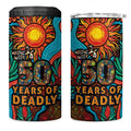 NAIDOC Week 26 4 in 1 Can Cooler Tumbler 50 Years of Deadly Aboriginal Motif