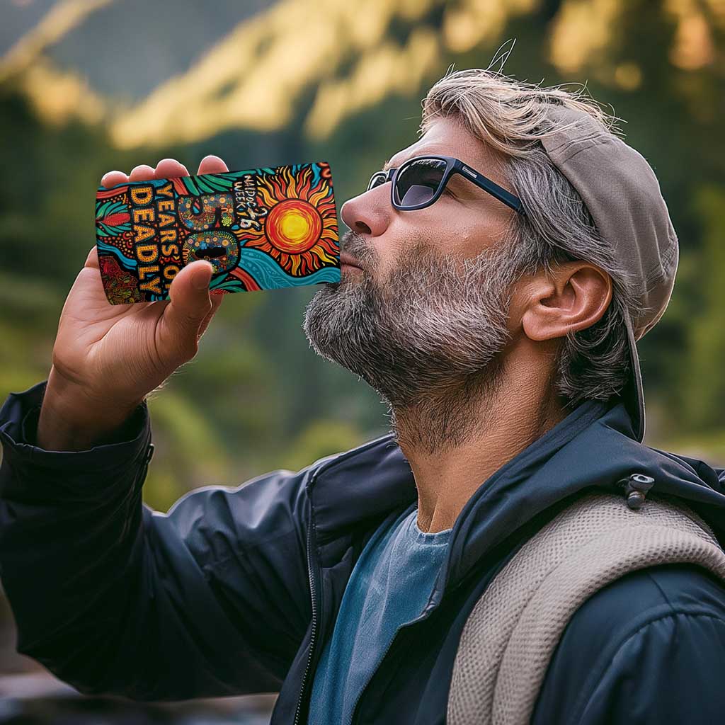 NAIDOC Week 26 4 in 1 Can Cooler Tumbler 50 Years of Deadly Aboriginal Motif