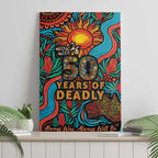 NAIDOC Week 26 Canvas Wall Art 50 Years of Deadly Aboriginal Motif