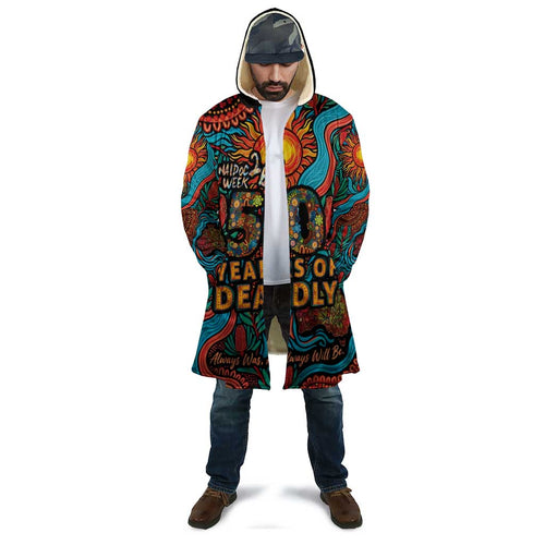 NAIDOC Week 26 Cloak 50 Years of Deadly Aboriginal Motif