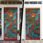 NAIDOC Week 26 Door Cover 50 Years of Deadly Aboriginal Motif
