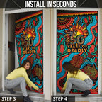 NAIDOC Week 26 Door Cover 50 Years of Deadly Aboriginal Motif
