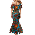 NAIDOC Week 26 Family Matching Mermaid Dress and Hawaiian Shirt 50 Years of Deadly Aboriginal Motif