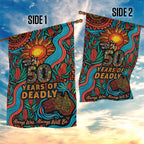 NAIDOC Week 26 Garden Flag 50 Years of Deadly Aboriginal Motif