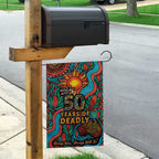 NAIDOC Week 26 Garden Flag 50 Years of Deadly Aboriginal Motif