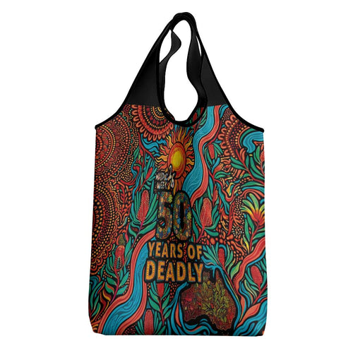 NAIDOC Week 26 Grocery Bag 50 Years of Deadly Aboriginal Motif