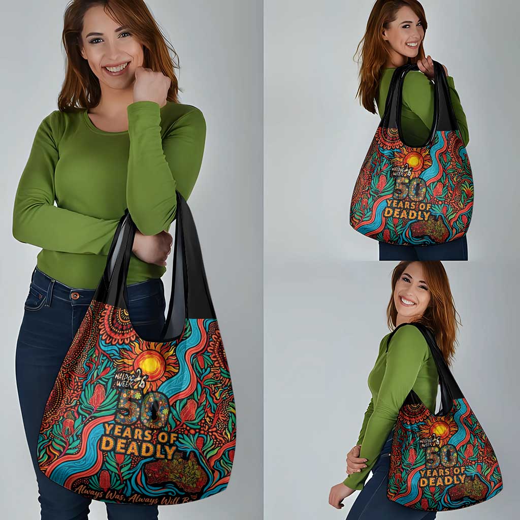 NAIDOC Week 26 Grocery Bag 50 Years of Deadly Aboriginal Motif