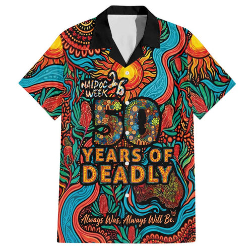 NAIDOC Week 26 Hawaiian Shirt 50 Years of Deadly Aboriginal Motif