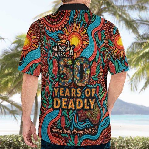 NAIDOC Week 26 Hawaiian Shirt 50 Years of Deadly Aboriginal Motif