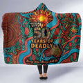 NAIDOC Week 26 Hooded Blanket 50 Years of Deadly Aboriginal Motif