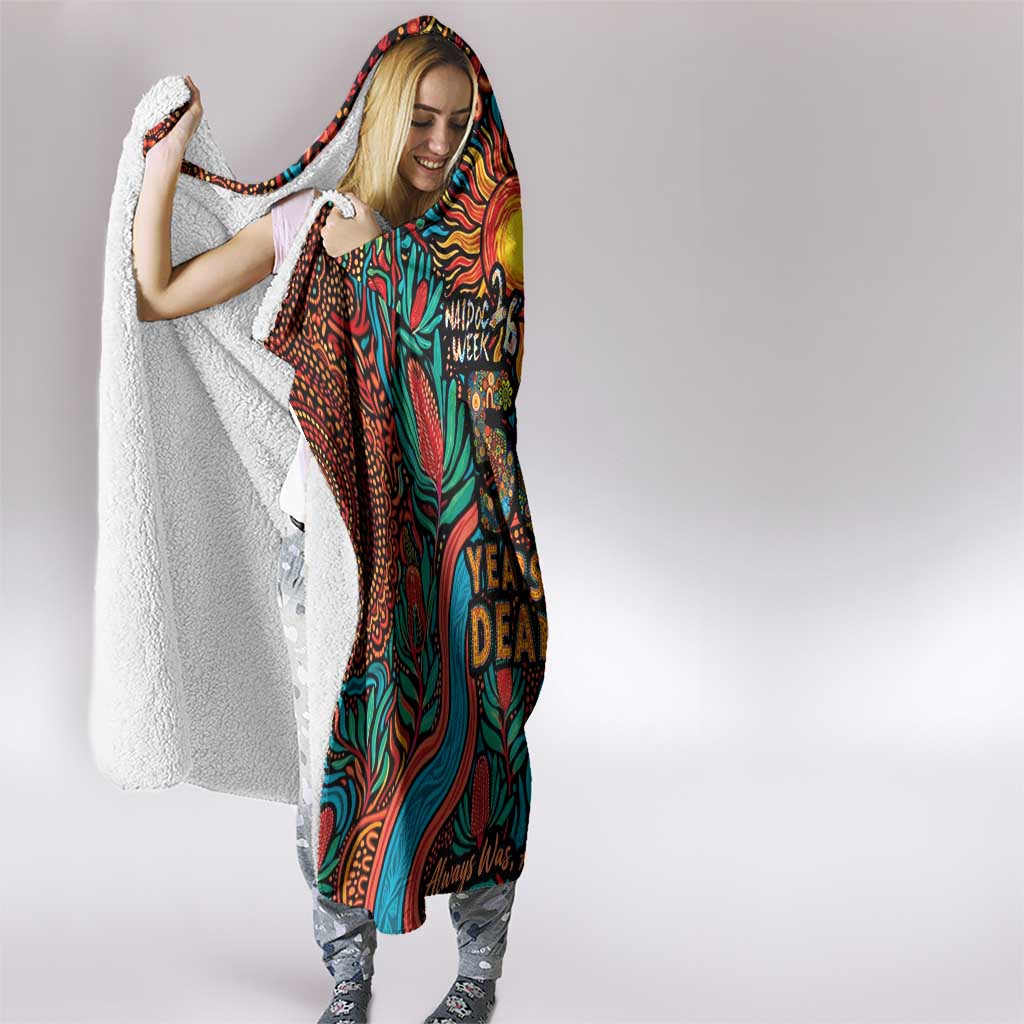 NAIDOC Week 26 Hooded Blanket 50 Years of Deadly Aboriginal Motif