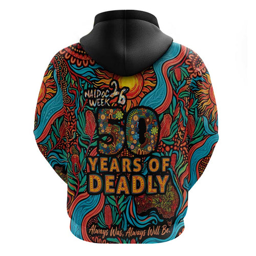 NAIDOC Week 26 Hoodie 50 Years of Deadly Aboriginal Motif
