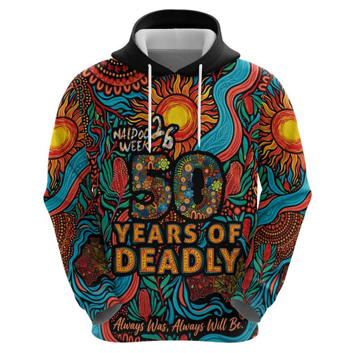 NAIDOC Week 26 Hoodie 50 Years of Deadly Aboriginal Motif