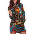 NAIDOC Week 26 Hoodie Dress 50 Years of Deadly Aboriginal Motif