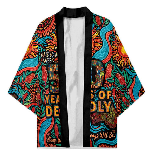 NAIDOC Week 26 Kimono 50 Years of Deadly Aboriginal Motif