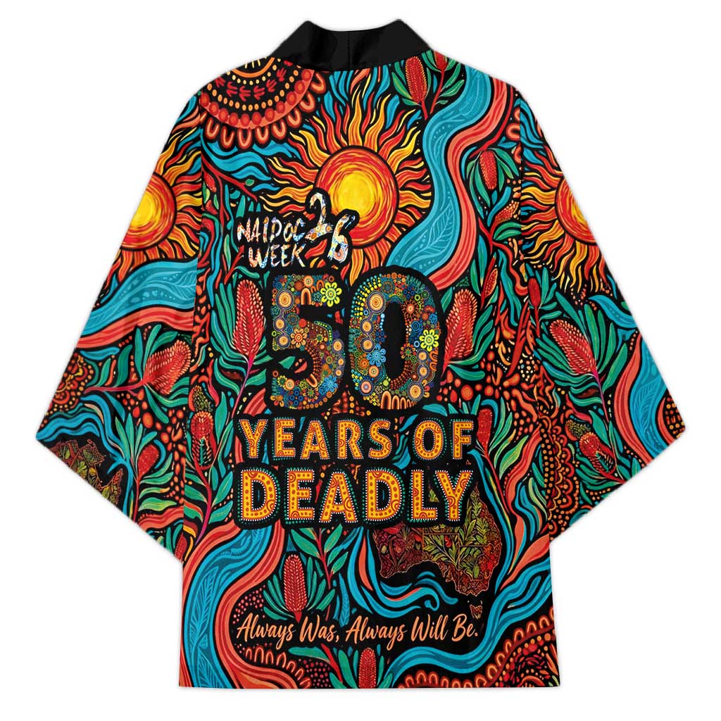 NAIDOC Week 26 Kimono 50 Years of Deadly Aboriginal Motif