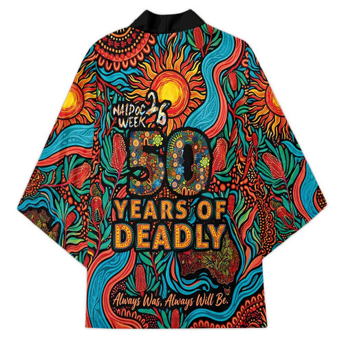 NAIDOC Week 26 Kimono 50 Years of Deadly Aboriginal Motif