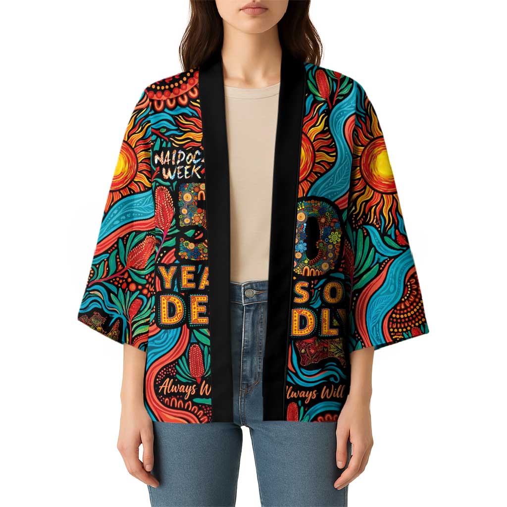 NAIDOC Week 26 Kimono 50 Years of Deadly Aboriginal Motif