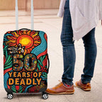 NAIDOC Week 26 Luggage Cover 50 Years of Deadly Aboriginal Motif