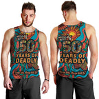 NAIDOC Week 26 Men Tank Top 50 Years of Deadly Aboriginal Motif