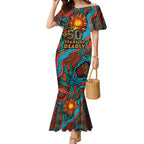 NAIDOC Week 26 Mermaid Dress 50 Years of Deadly Aboriginal Motif