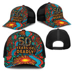 NAIDOC Week 26 Mesh Trucker Cap 50 Years of Deadly Aboriginal Motif