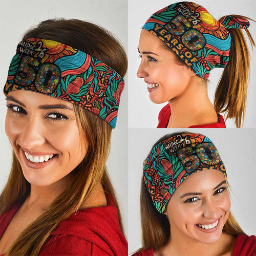 NAIDOC Week 26 Neck Gaiter 50 Years of Deadly Aboriginal Motif