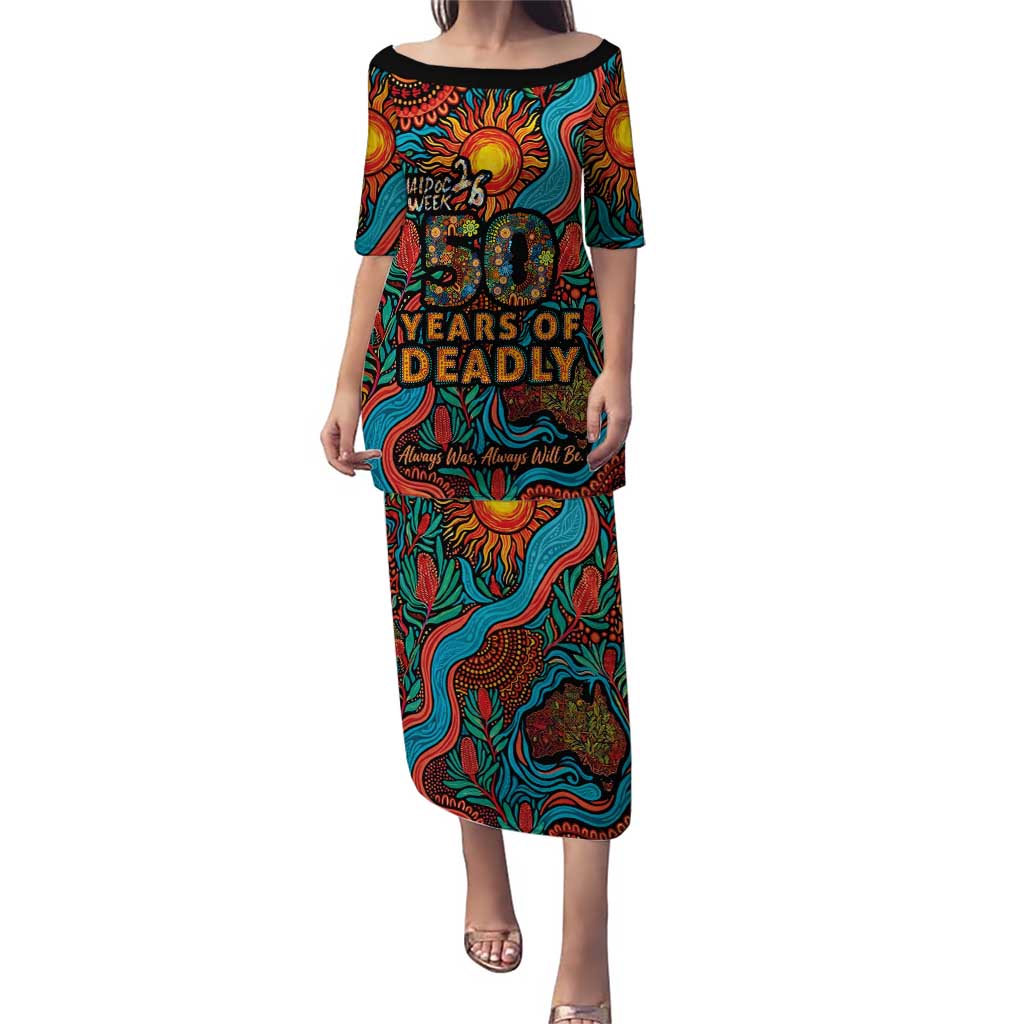 NAIDOC Week 26 Puletasi 50 Years of Deadly Aboriginal Motif
