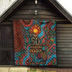 NAIDOC Week 26 Quilt 50 Years of Deadly Aboriginal Motif