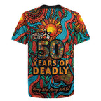 NAIDOC Week 26 Rugby Jersey 50 Years of Deadly Aboriginal Motif