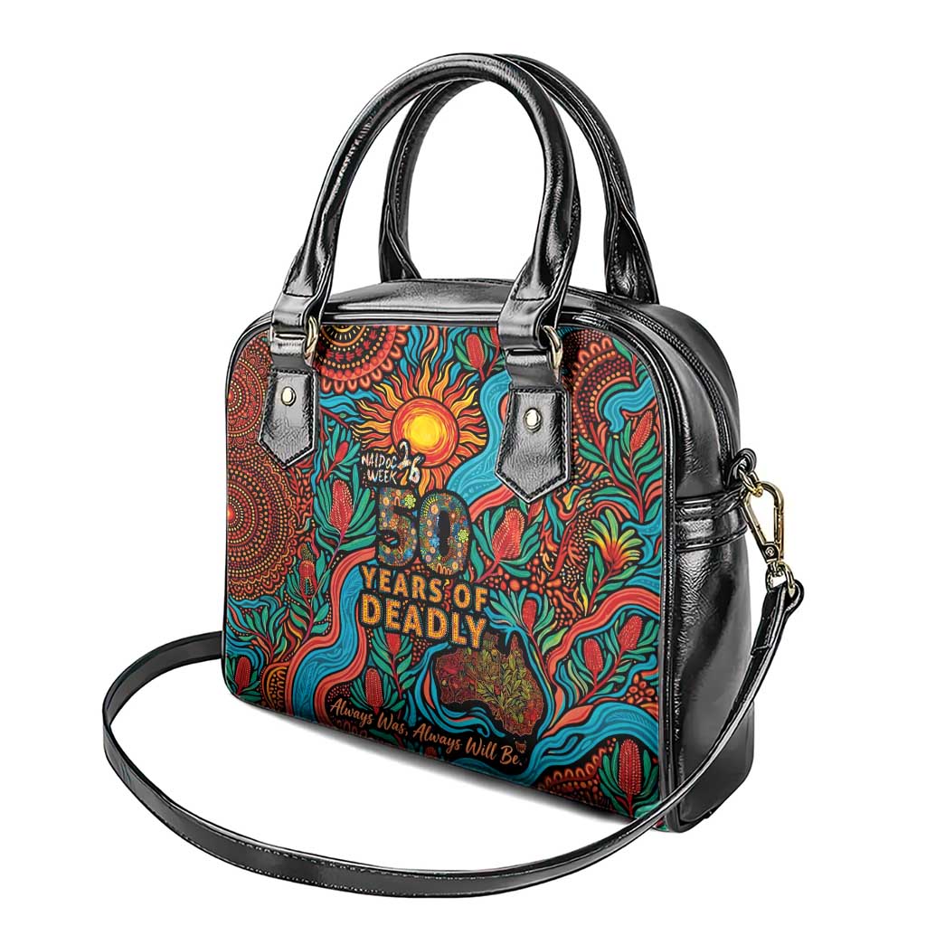 NAIDOC Week 26 Shoulder Handbag 50 Years of Deadly Aboriginal Motif