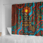 NAIDOC Week 26 Shower Curtain 50 Years of Deadly Aboriginal Motif
