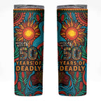 NAIDOC Week 26 Skinny Tumbler 50 Years of Deadly Aboriginal Motif