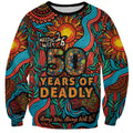 NAIDOC Week 26 Sweatshirt 50 Years of Deadly Aboriginal Motif