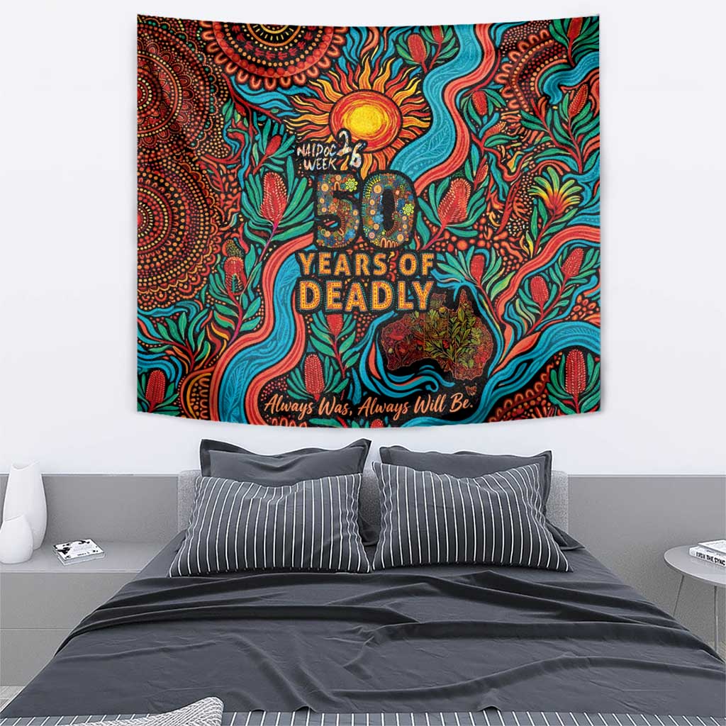NAIDOC Week 26 Tapestry 50 Years of Deadly Aboriginal Motif