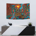 NAIDOC Week 26 Tapestry 50 Years of Deadly Aboriginal Motif